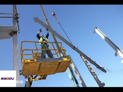 بناء التخزين المسبوق هيكل الفولاذ الخفيف المكتب هيكل الإطار الفولاذ الخفيف الجاهز