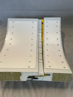 Waterproof Rockwool Round Sandwich Panel Corner Warehouse building